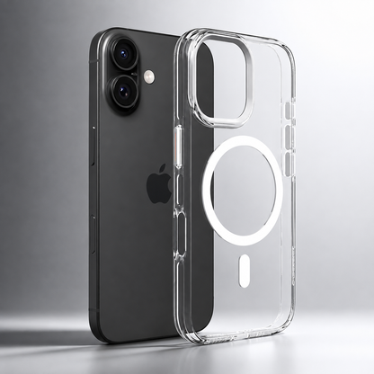 BEUONK Super Crystal™ Anti-Yellow Clear Case | Scratch-Resistant + MagSafe Compatible  Shorter, more premium option