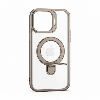BEUONK Crystal Clear MagSafe Case with Ring Kickstand and Camera lens