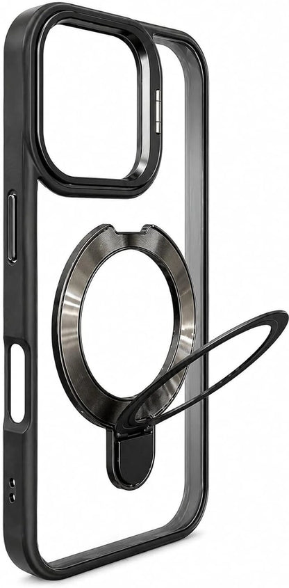 BEUONK Crystal Clear MagSafe Case with Ring Kickstand and Camera lens